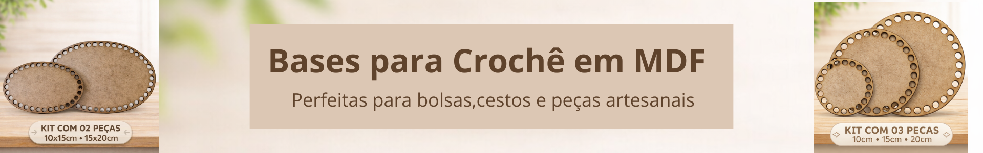 Bases para Crochê em MDF