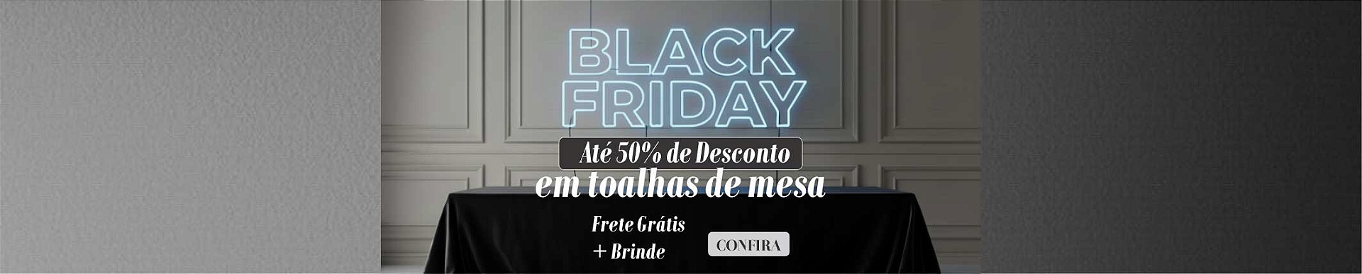 Banner Promoção Toalha de Mesa e Caminhos de Mesa