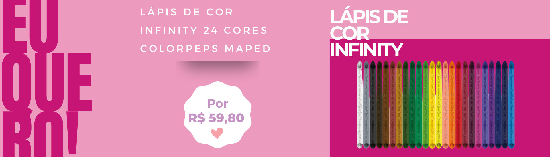 Lápis de Cor Infinity 24 Cores ColorPeps Maped