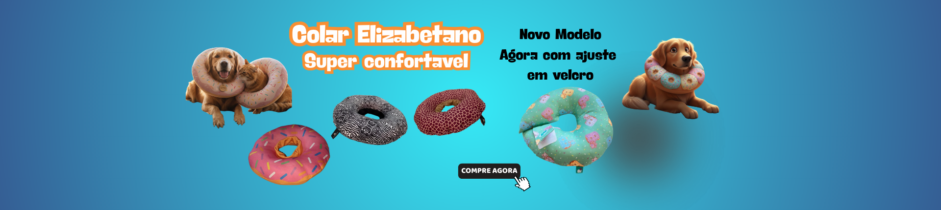 Novo colar com velcro