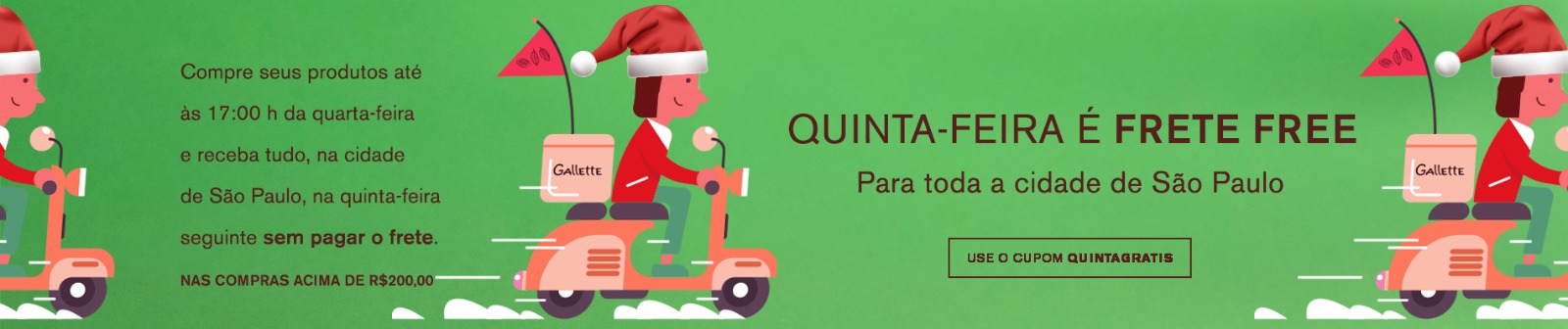 Frete grátis Natal