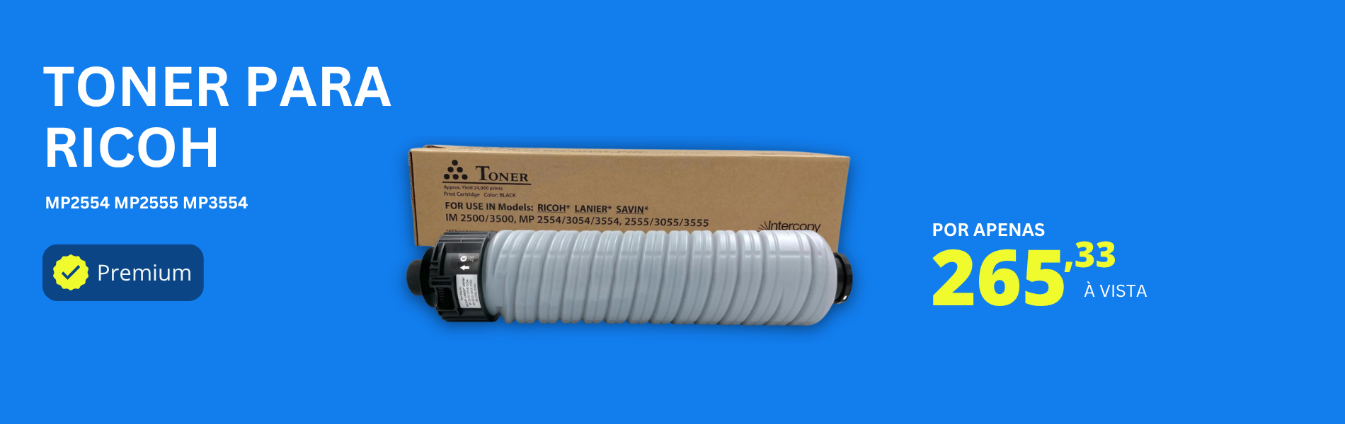 Toner para Ricoh MP2554 MP2555 MP3554 MP3055 24k Premium