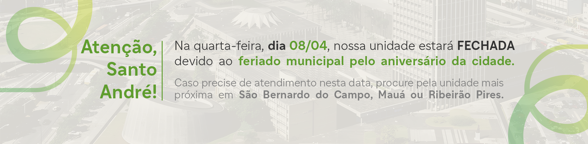 Comunicado Feriado Santo André