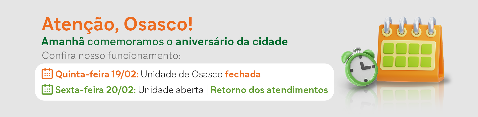 Funcionamento unidade de Osasco