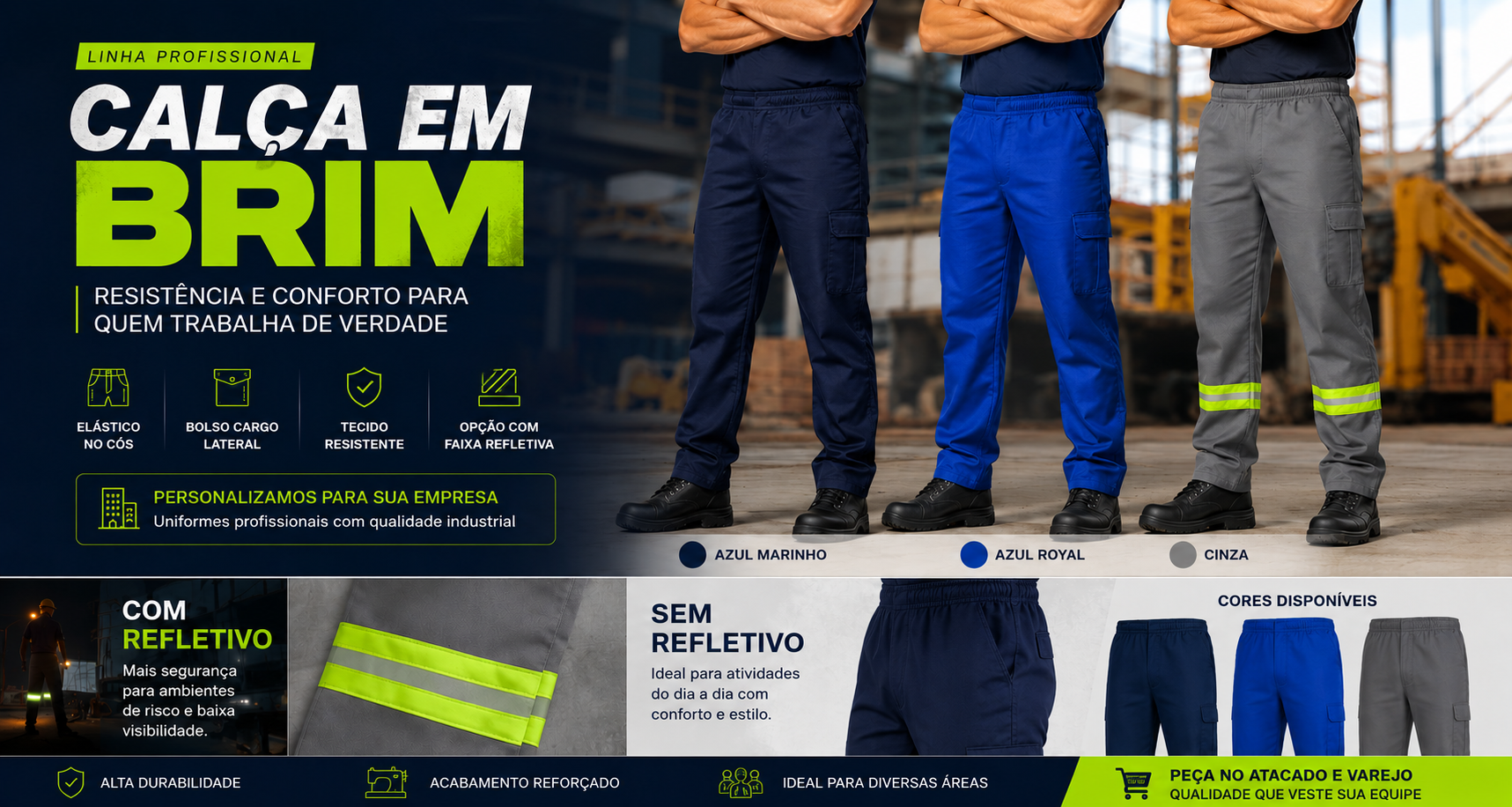 CALÇA EM BRIM