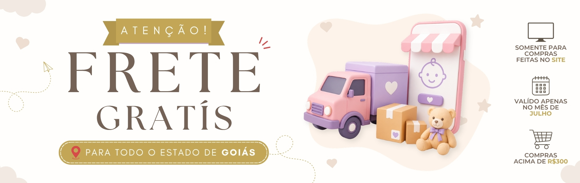 Frete Gratís Julho
