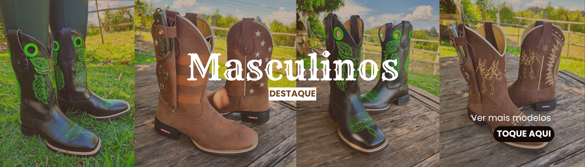 botas texanas masculinas