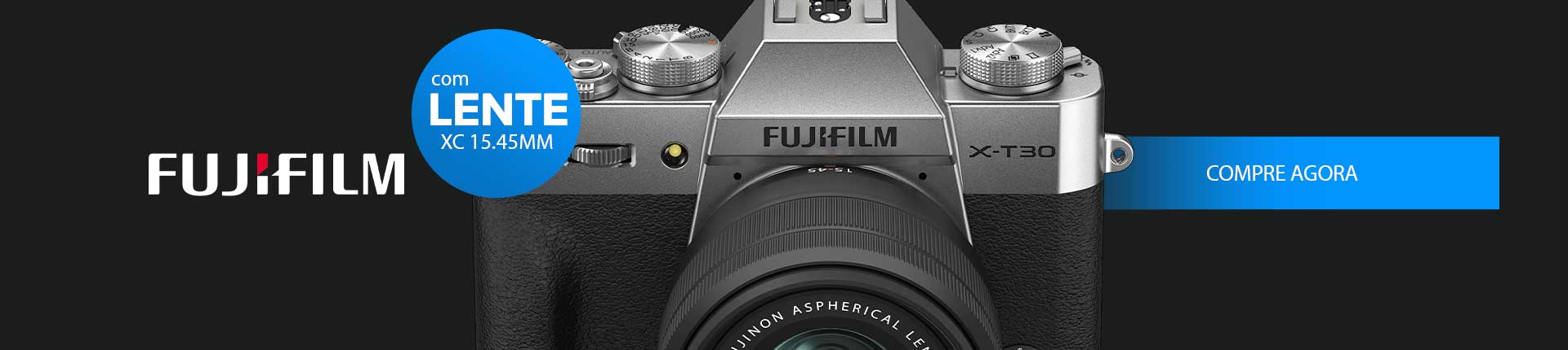 Fujifilm X-T30 II Mirrorless com Lente XC 15-45mm