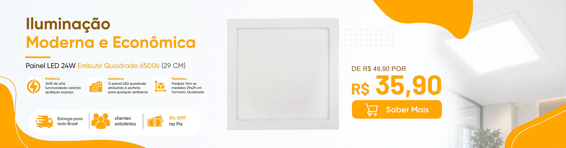 PAINEL LED 24W EMB