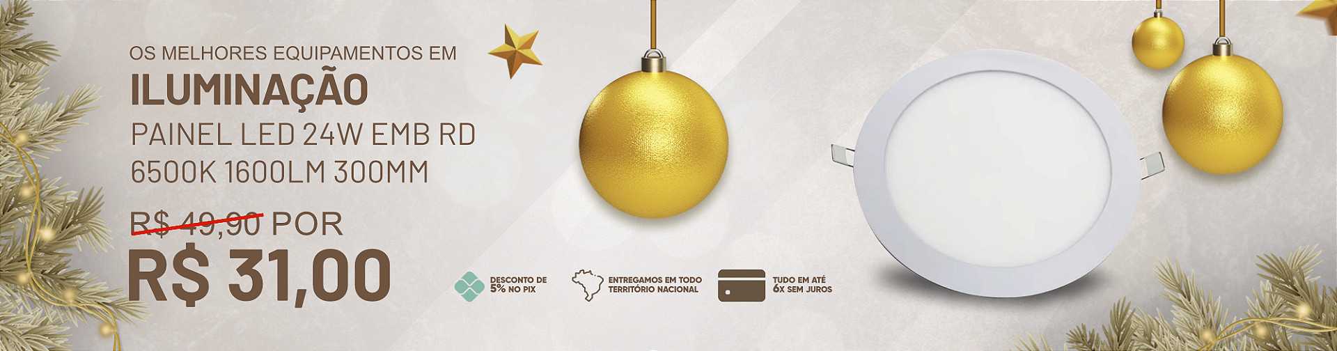 PAINEL LED 24W EMB RD