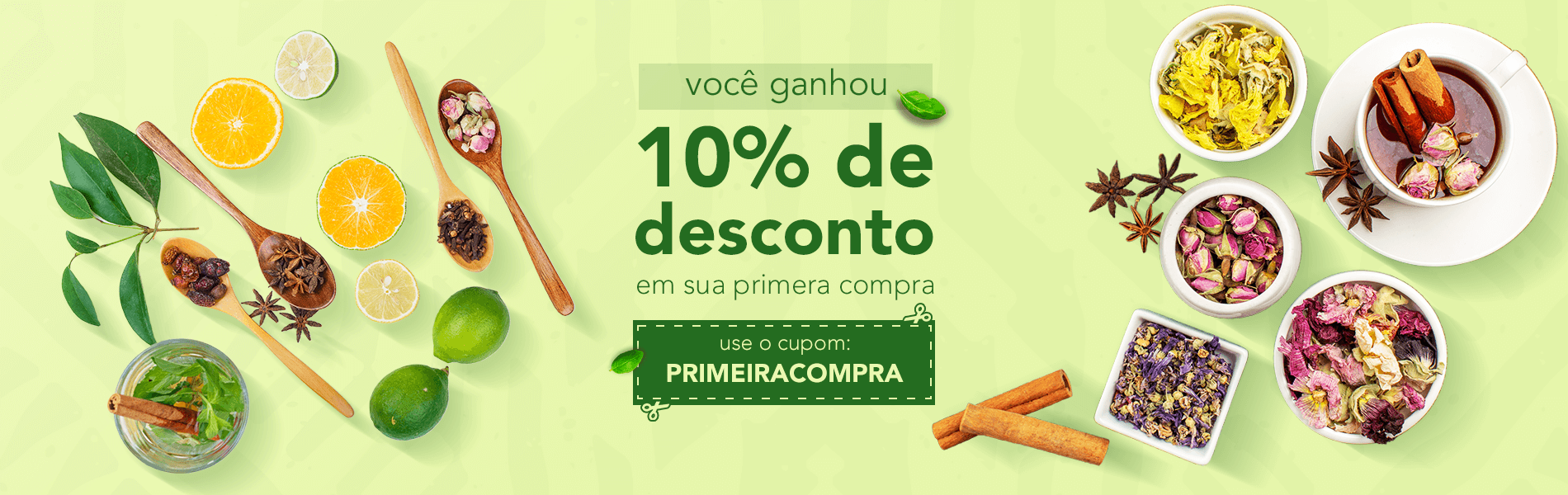 10% de desconto na primeira compra