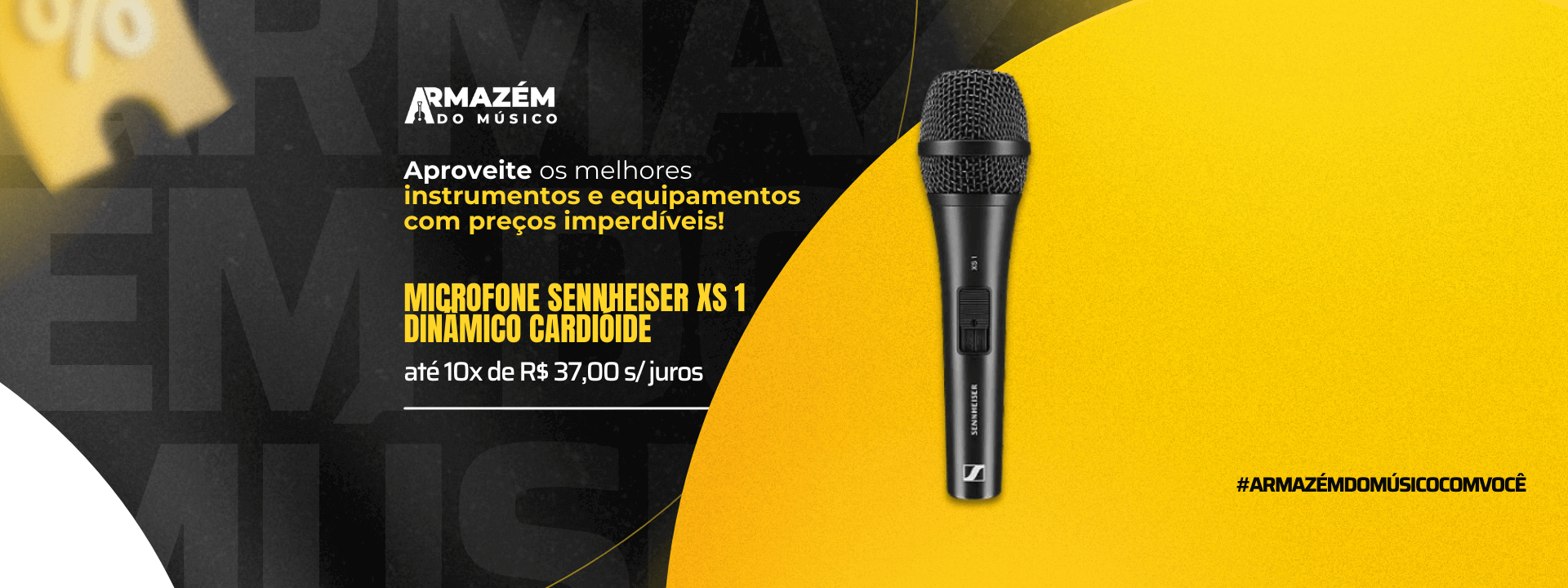 4- Microfone Sennheiser XS 1 Dinâmico Cardióide