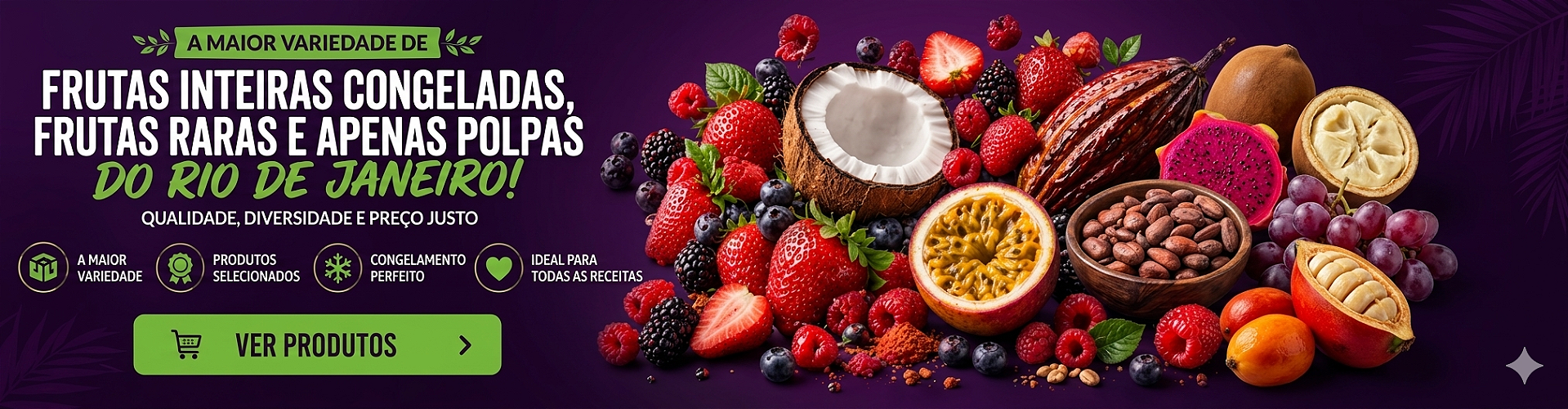 Banner de polpas de Frutas