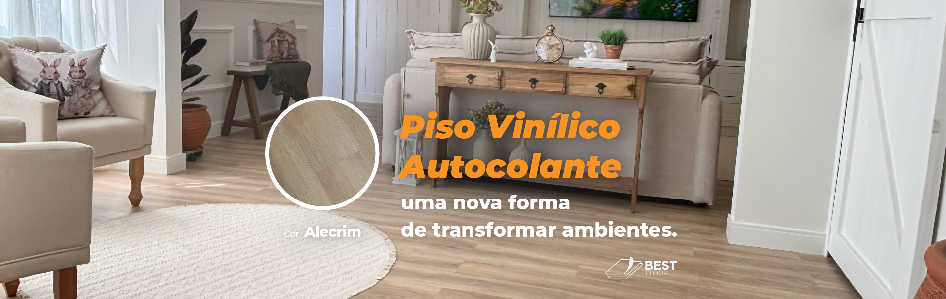 Piso autocolante decorado