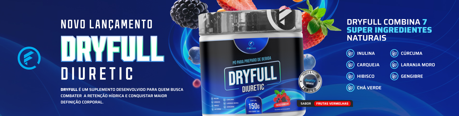 DryFull Diuretic 150g Frutas Vermelhas - OneFull®