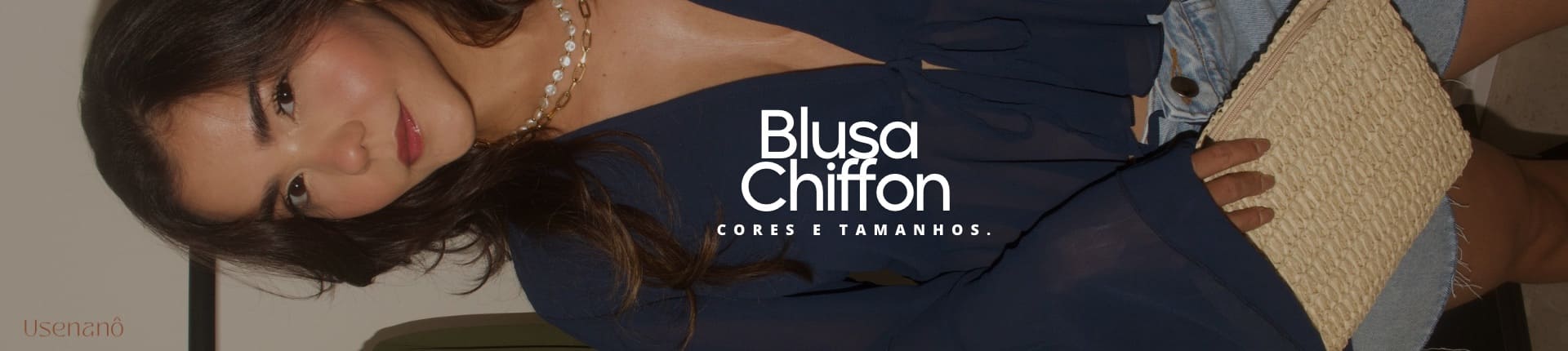 banner blusa chiffon