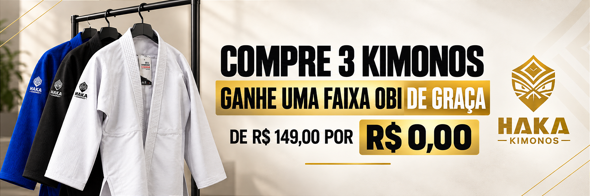 COMBO - 3 KIMONOS + FAIXA