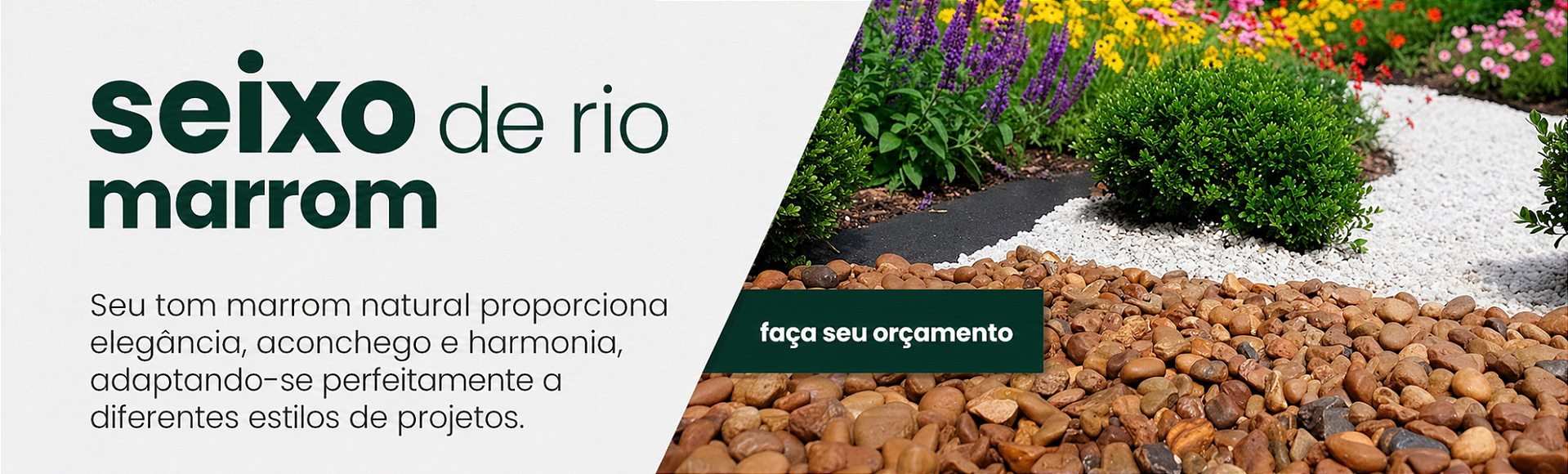 seixo de rio marrom