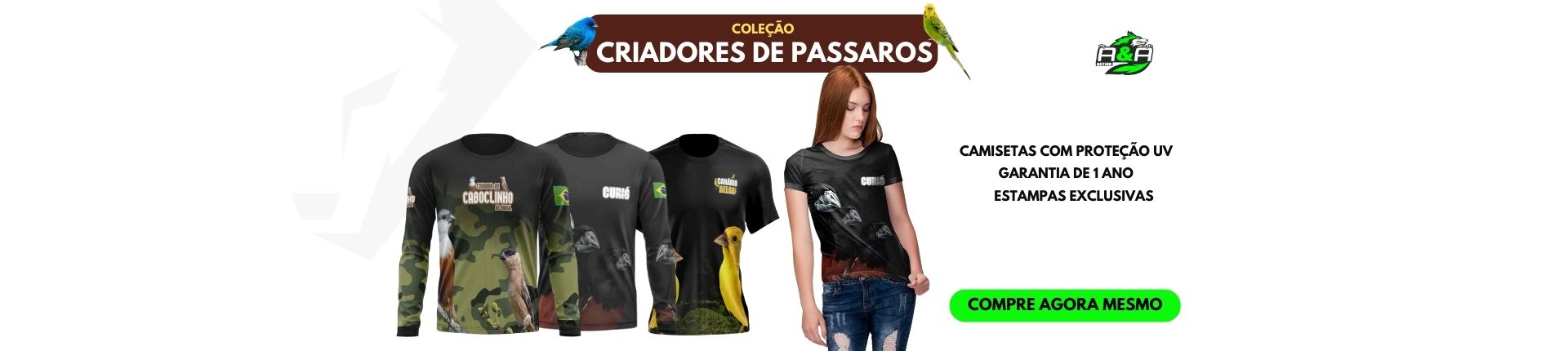 Camisetas  criadores de passarinho