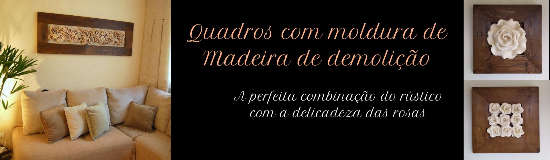 Moldura madeira de demolição