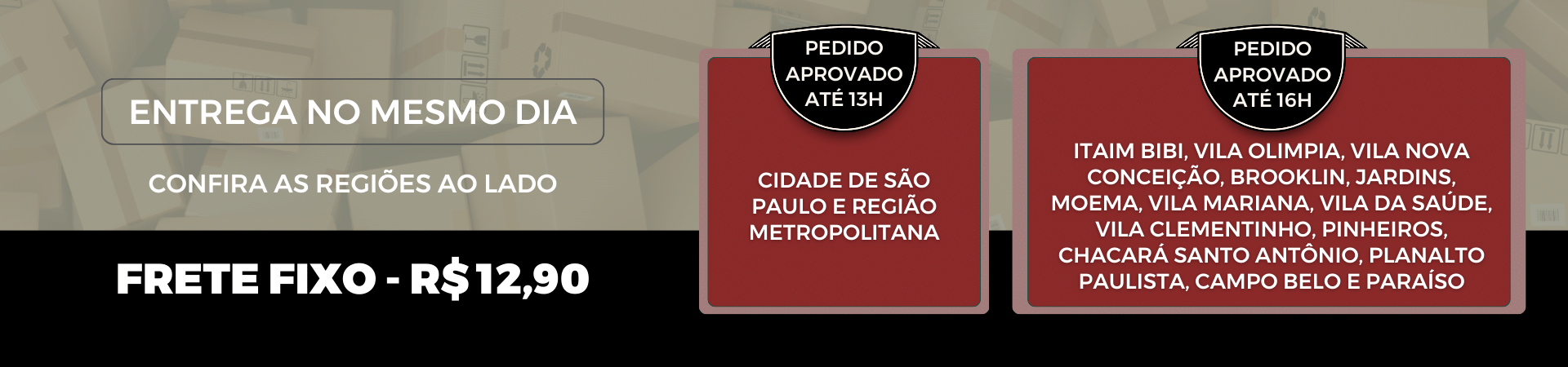 Banner Entrega no mesmo dia