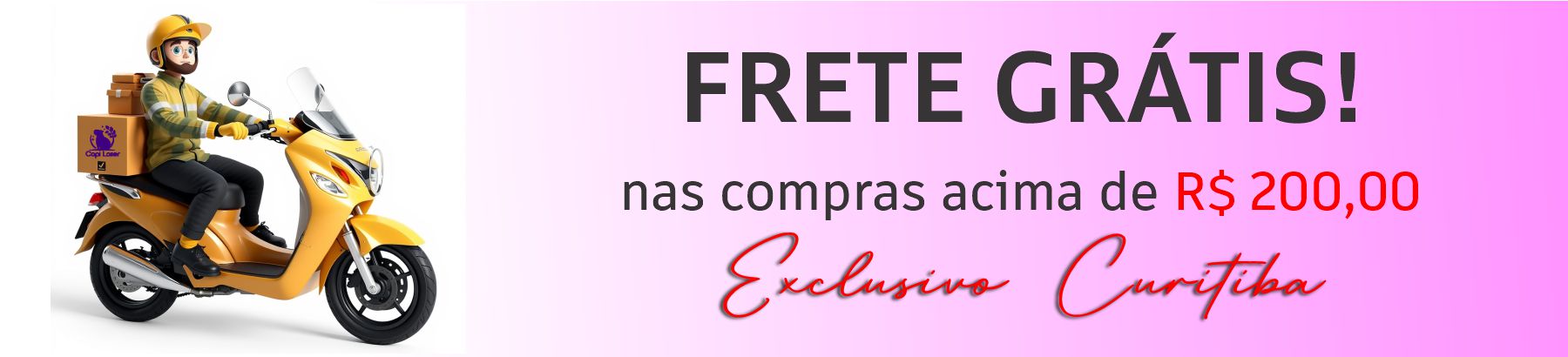 Banner frete gratis curitiba