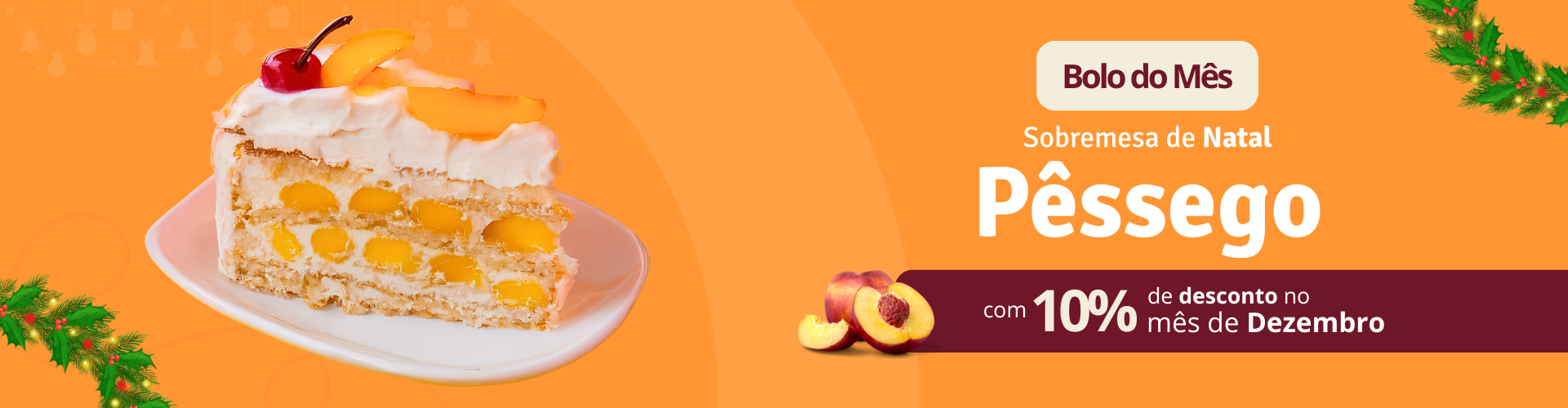 Bolo Vegano de Pêssego