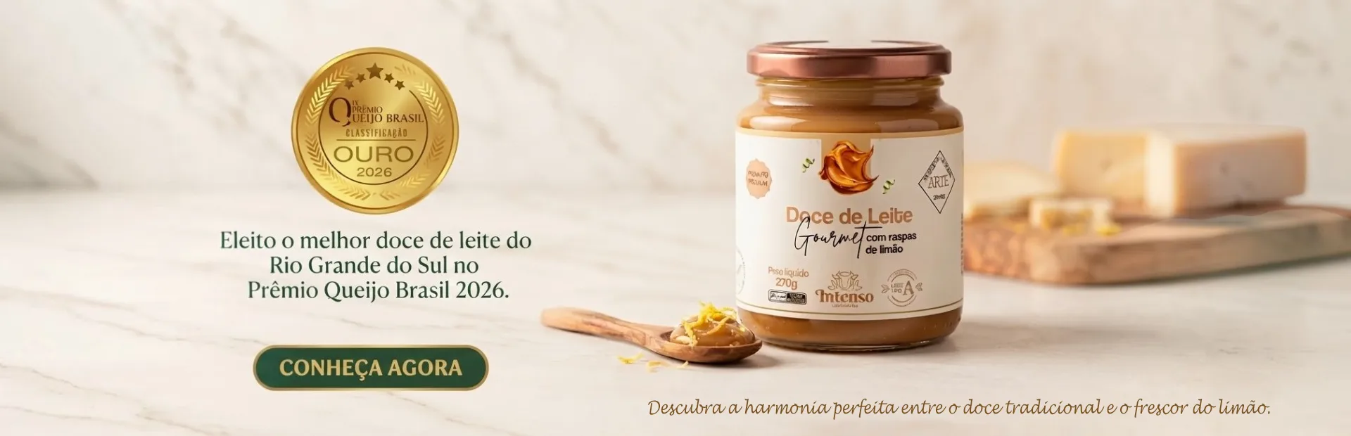 full banner doce de leite com raspas de limão intenso