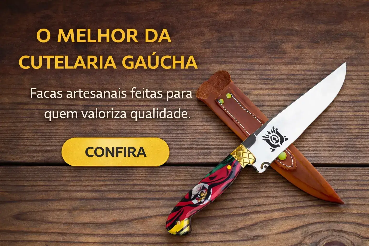 full banner facas artesanais gauchas
