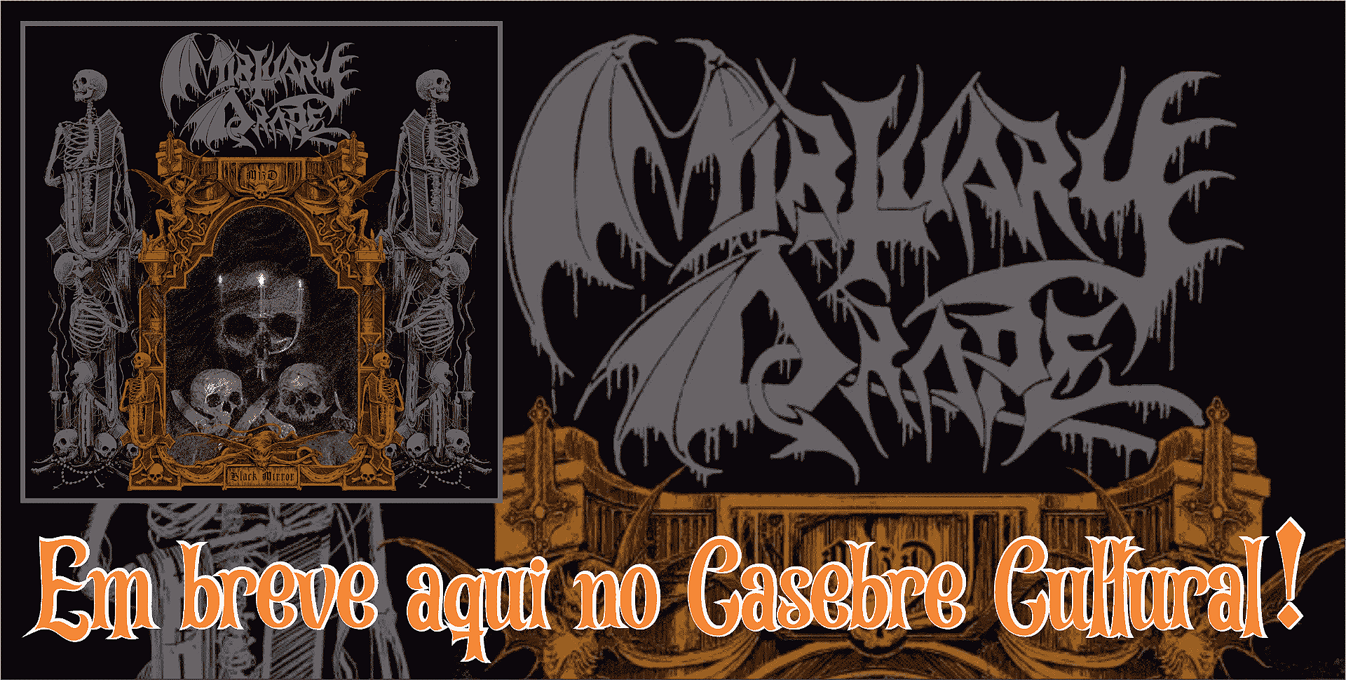 Mortuary drape black mirror
