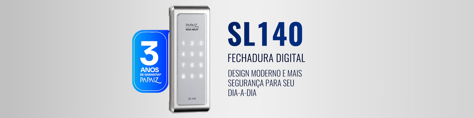 Fechadura SL140 Prata Garantia