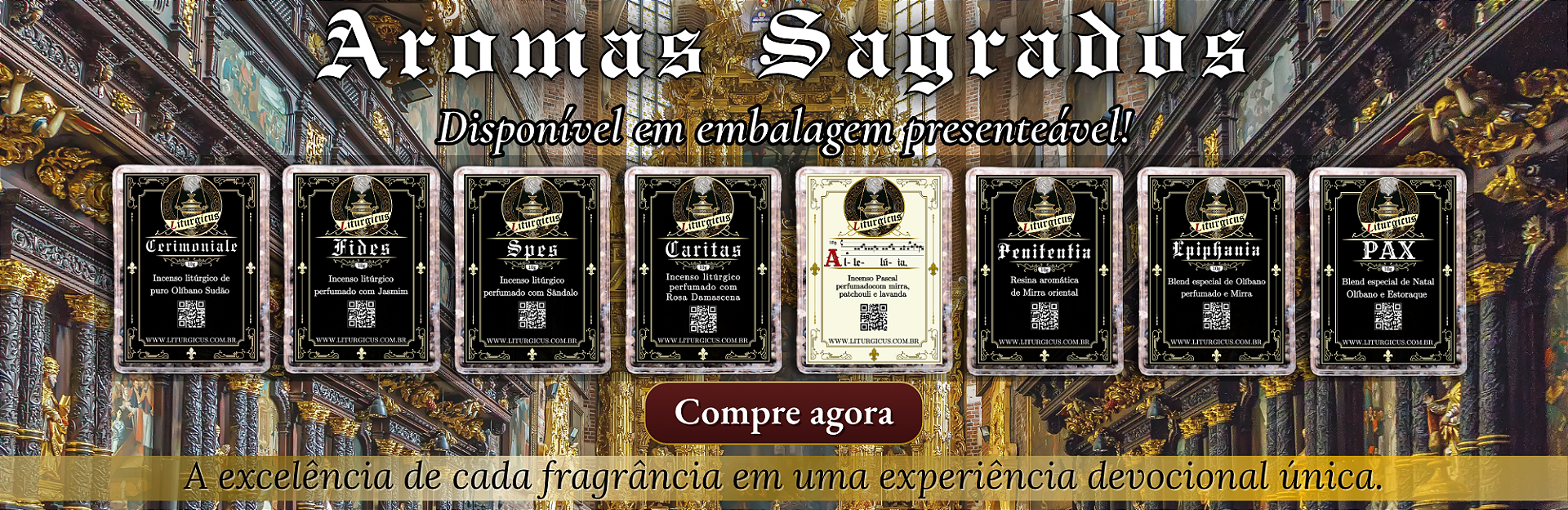 Kit Aromas Sagrados - Todos os incensos Liturgicus