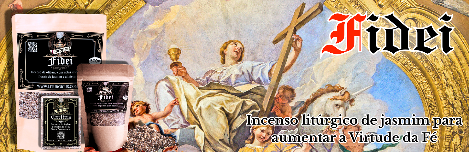 Incenso Liturgicus Fidei - perfumado com jasmim