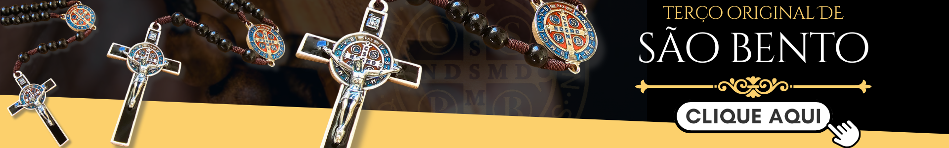 Banner Terço Preto de São Bento