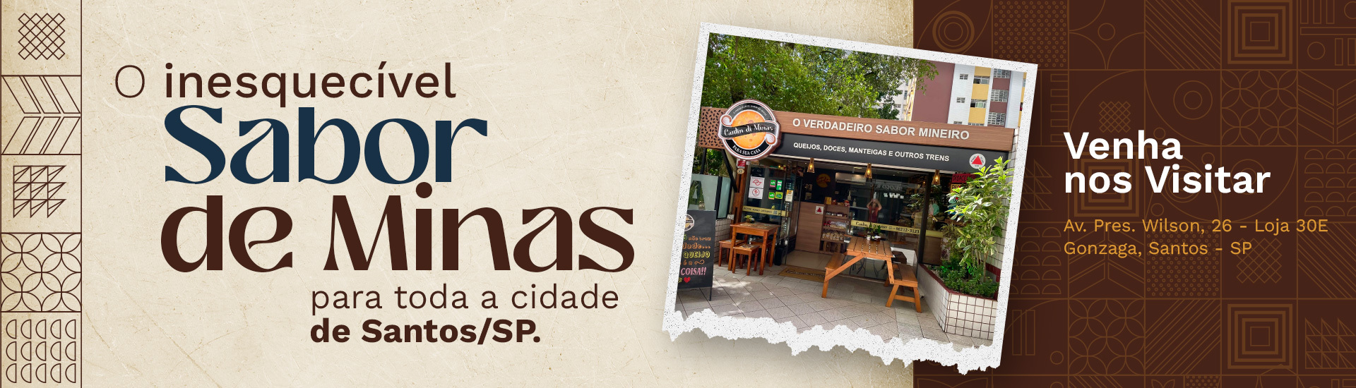 O inesquecível sabor de Minas Gerais para toda a cidade de Santos/SP