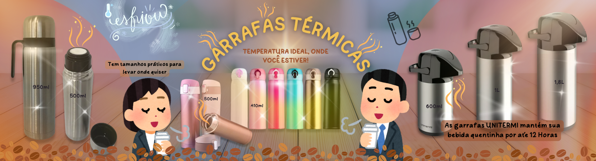 Full Banner Garrafas Térmicas