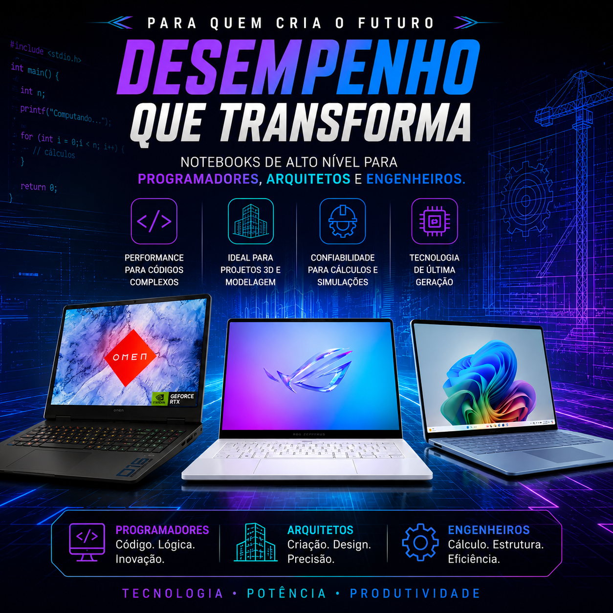 Full banner notebook projetos mobile