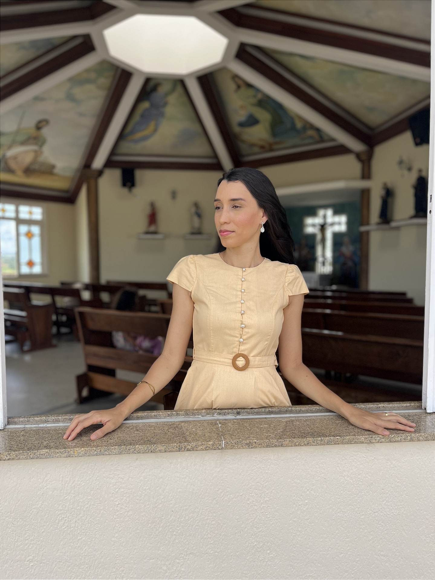 Vestido Elisabeth na cor Pêssego Suave