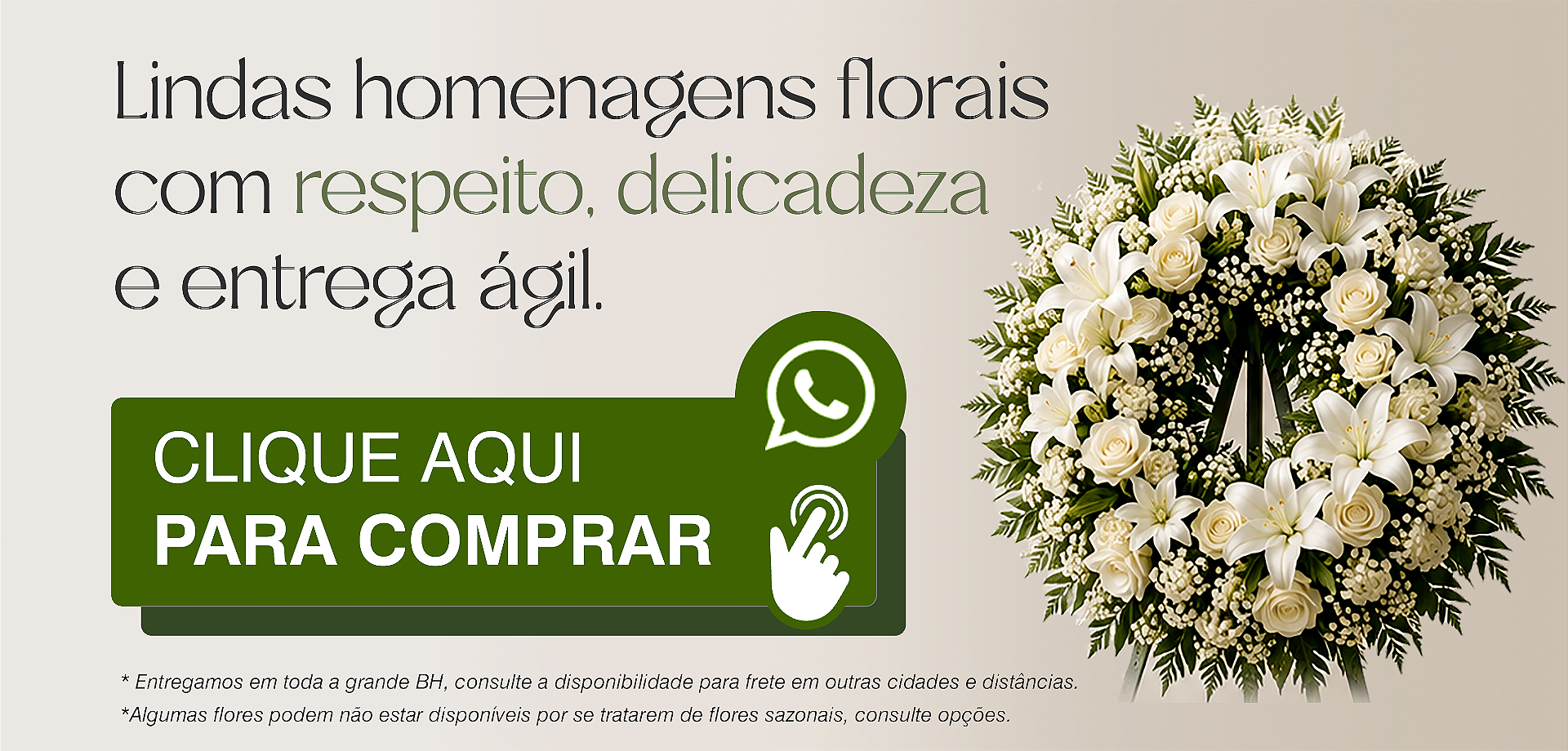 Zoe BH coroas de flores urgentes