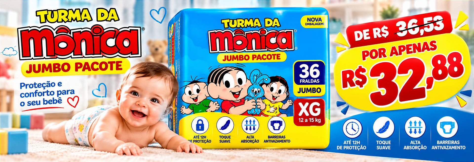Fralda Monica Jumbo