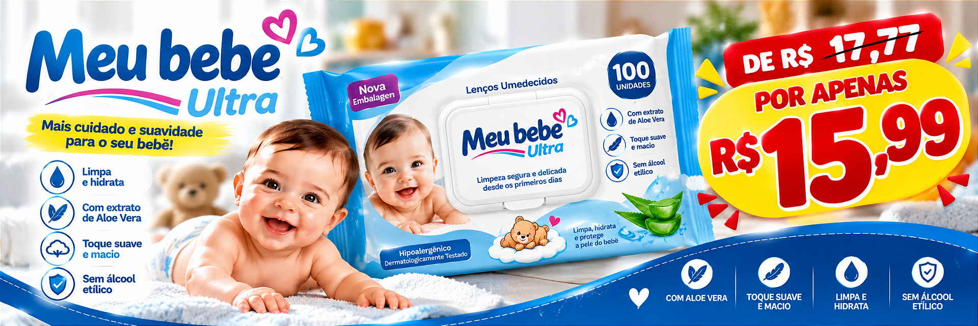 Lenço Umed Meu Bebê Iltra