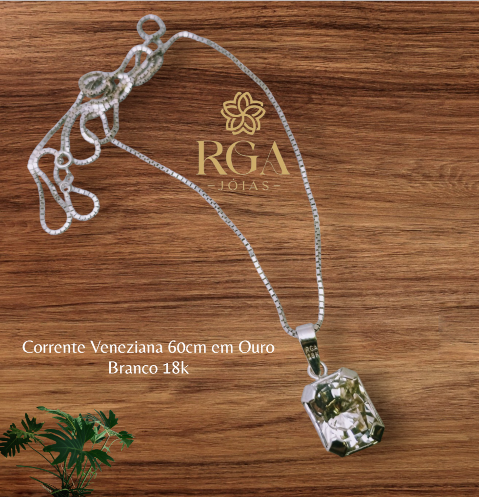 Colar em ouro branco