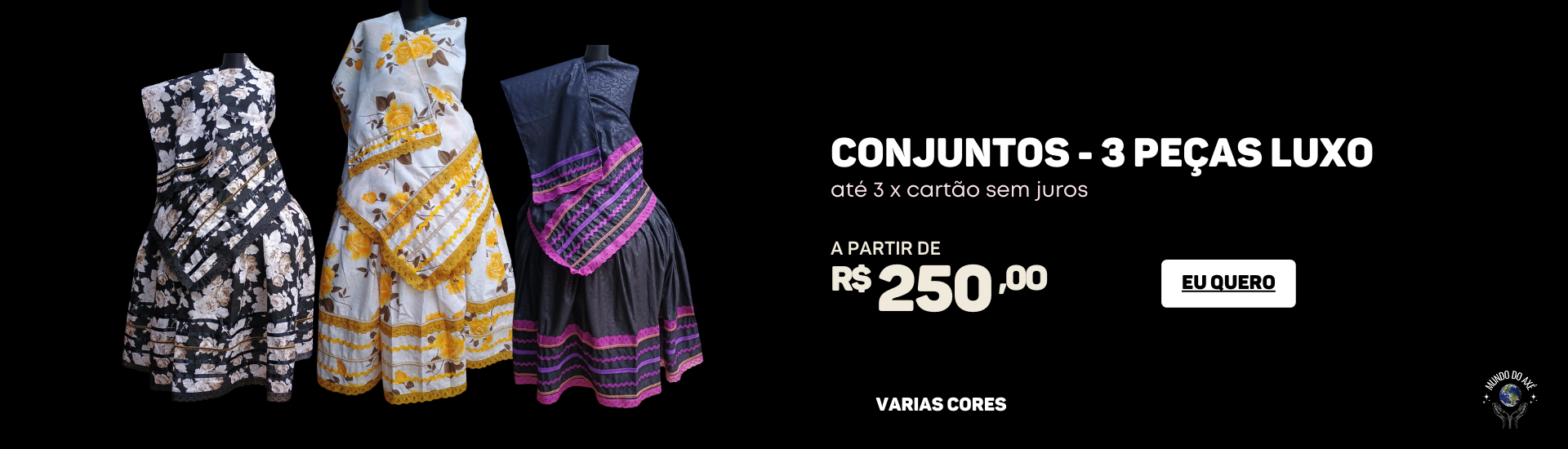 conjunto feminino 3 peças