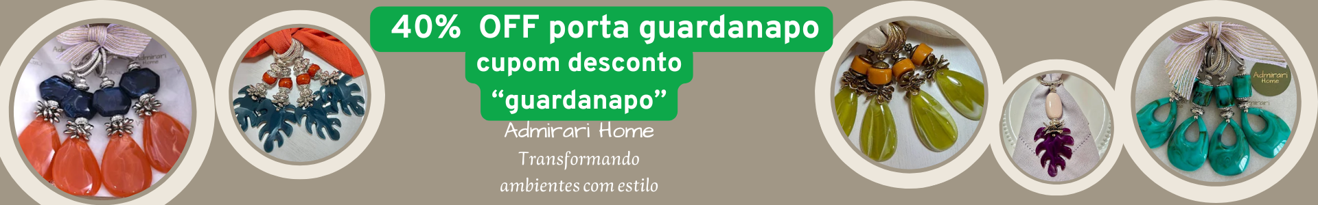 40 off porta guardanapo