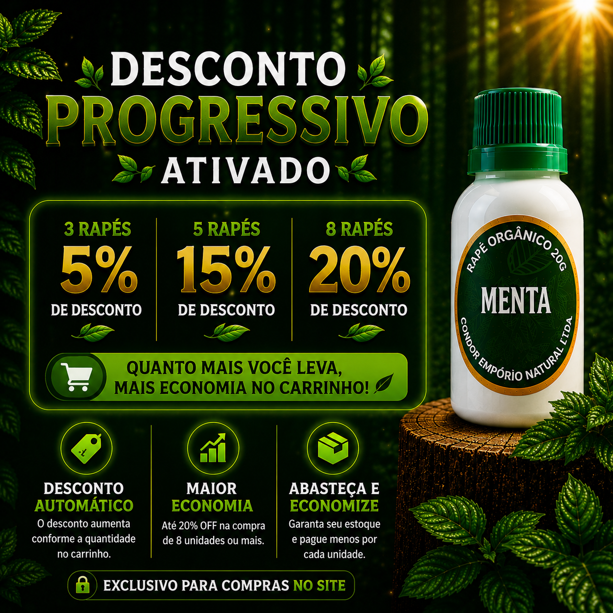 Desconto progressivo mobile
