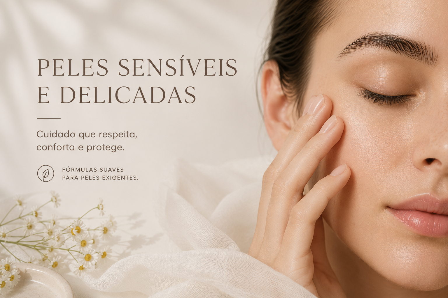 Full banner categoria Facial - Peles sensíveis e delicadas