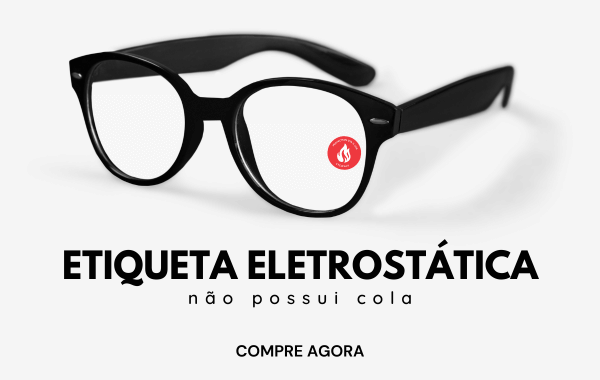 Etiqueta eletrostática para óculos mobile