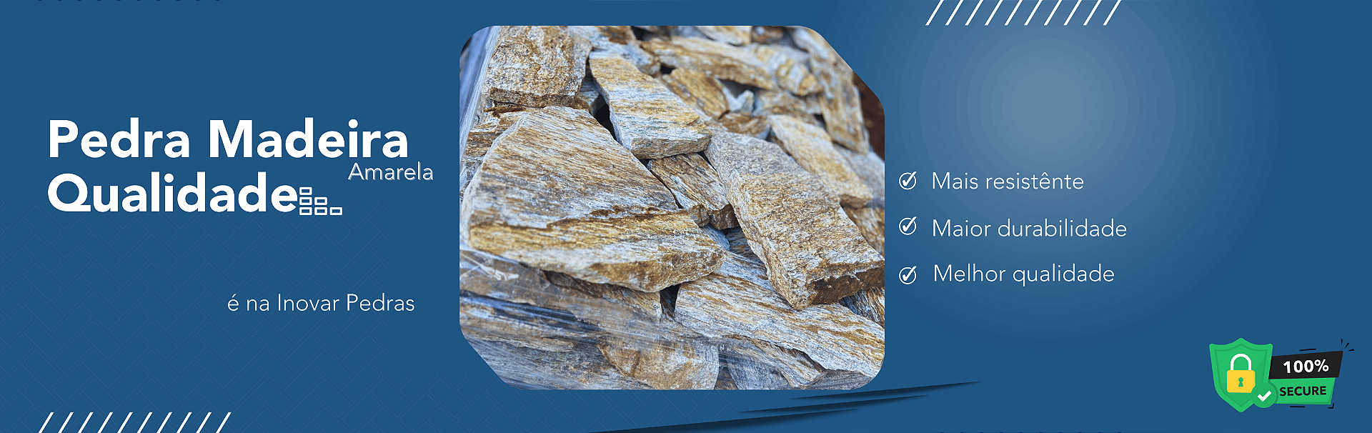 Pedra madeira amarela m²