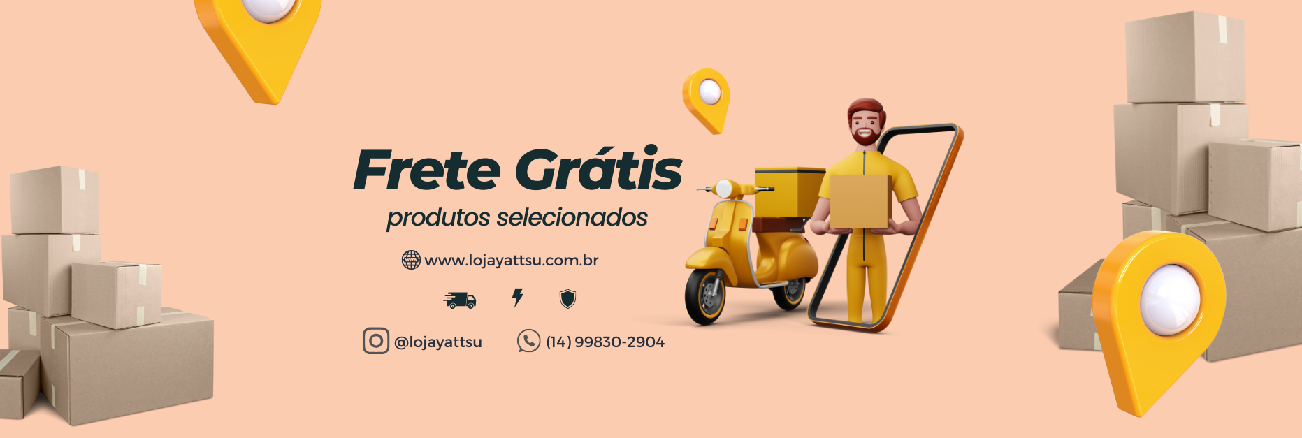 Frete grátis para todo o Brasil, em produtos selecionados. Aproveite!