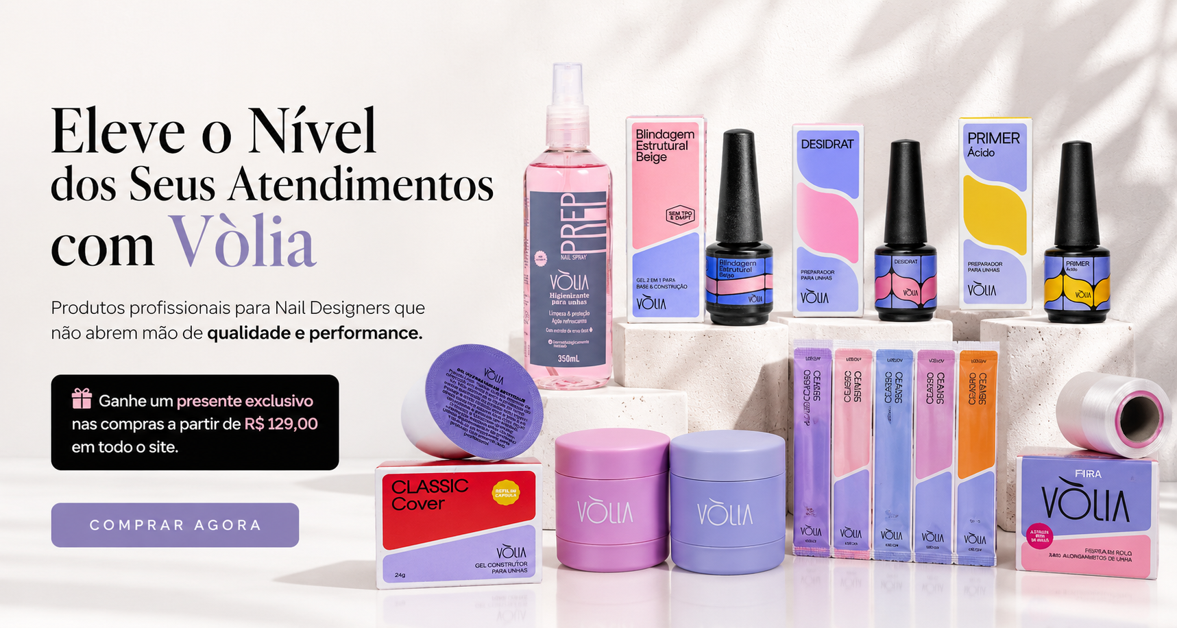 Produtos profissionais para Nail Designers que não abrem mão de qualidade e performance.